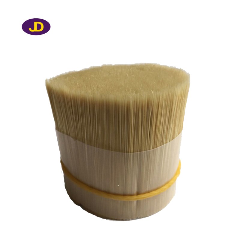 Natural white pig bristle imitation tapered synthetic brush filaments